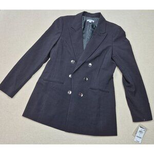 Bar III Women's Double Breast Black Peacoat Blazer Sz L NEW WITH TAGS!!!